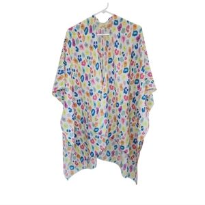 Viv & Lou Colorful Leopard Print Kimono Onesize